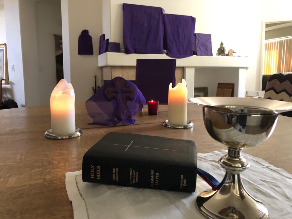 Lenten home chapel altar